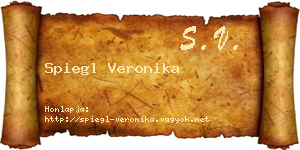 Spiegl Veronika névjegykártya